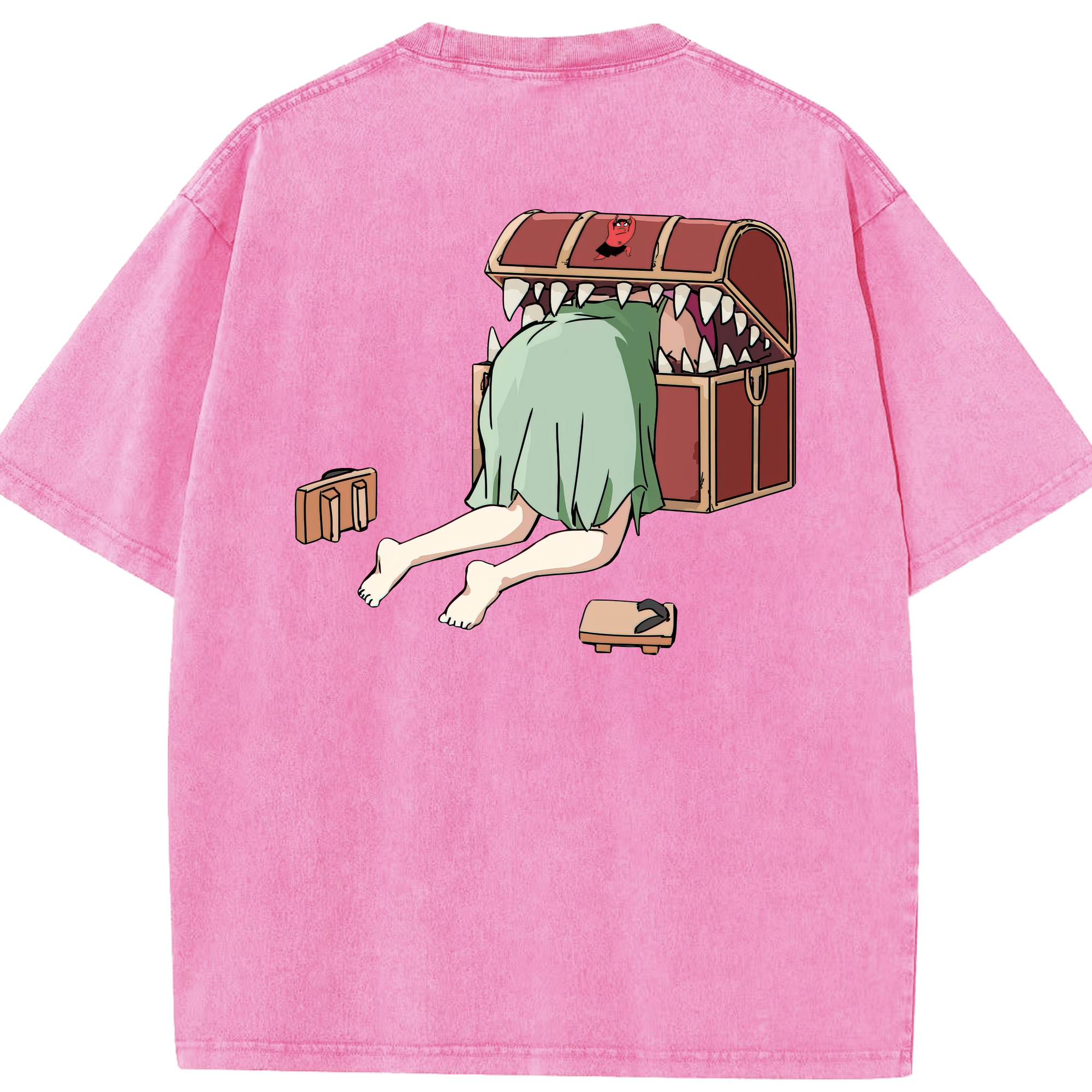 （画像用） 葬送のフリーレン Frieren 綿100% ヴィンテージ風 半袖Tシャツ（背面プリント）